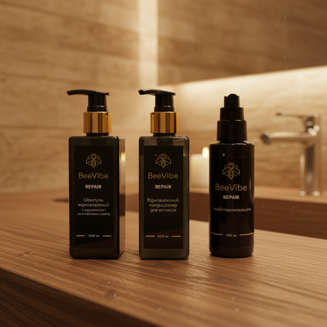 Фото - Набір для відновлення волосся BeeVibe REPAIR (3 засоби)