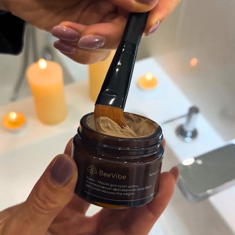 Фото - BeeVibe HYDRA-комбо для сухої шкіри (рожева маска+тонік з пантенолом)#1